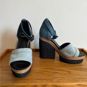 Pierre Hardy Platform Multi-colored Denim Heels